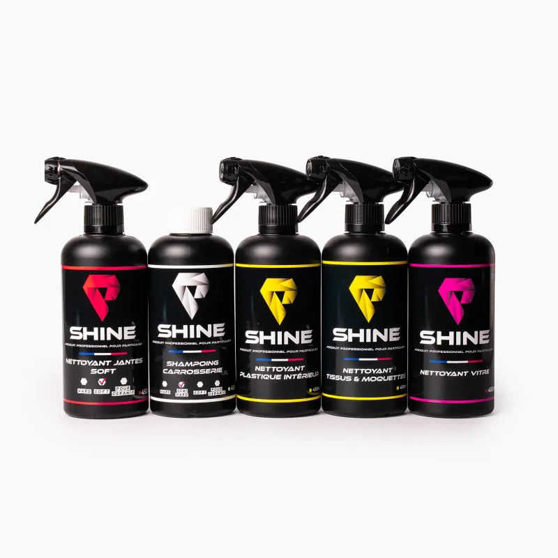 Pack découverte lavage auto Shine – Nettoyage complet intérieur extérieur