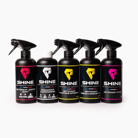 Pack découverte lavage auto Shine – Nettoyage complet intérieur extérieur