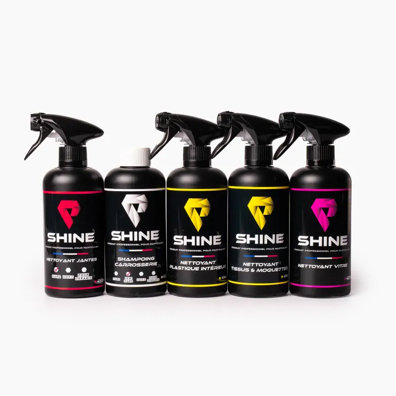 Pack découverte lavage auto Shine – Nettoyage complet intérieur extérieur